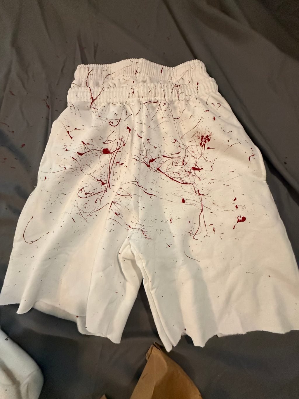 Blood mark double waisted shorts