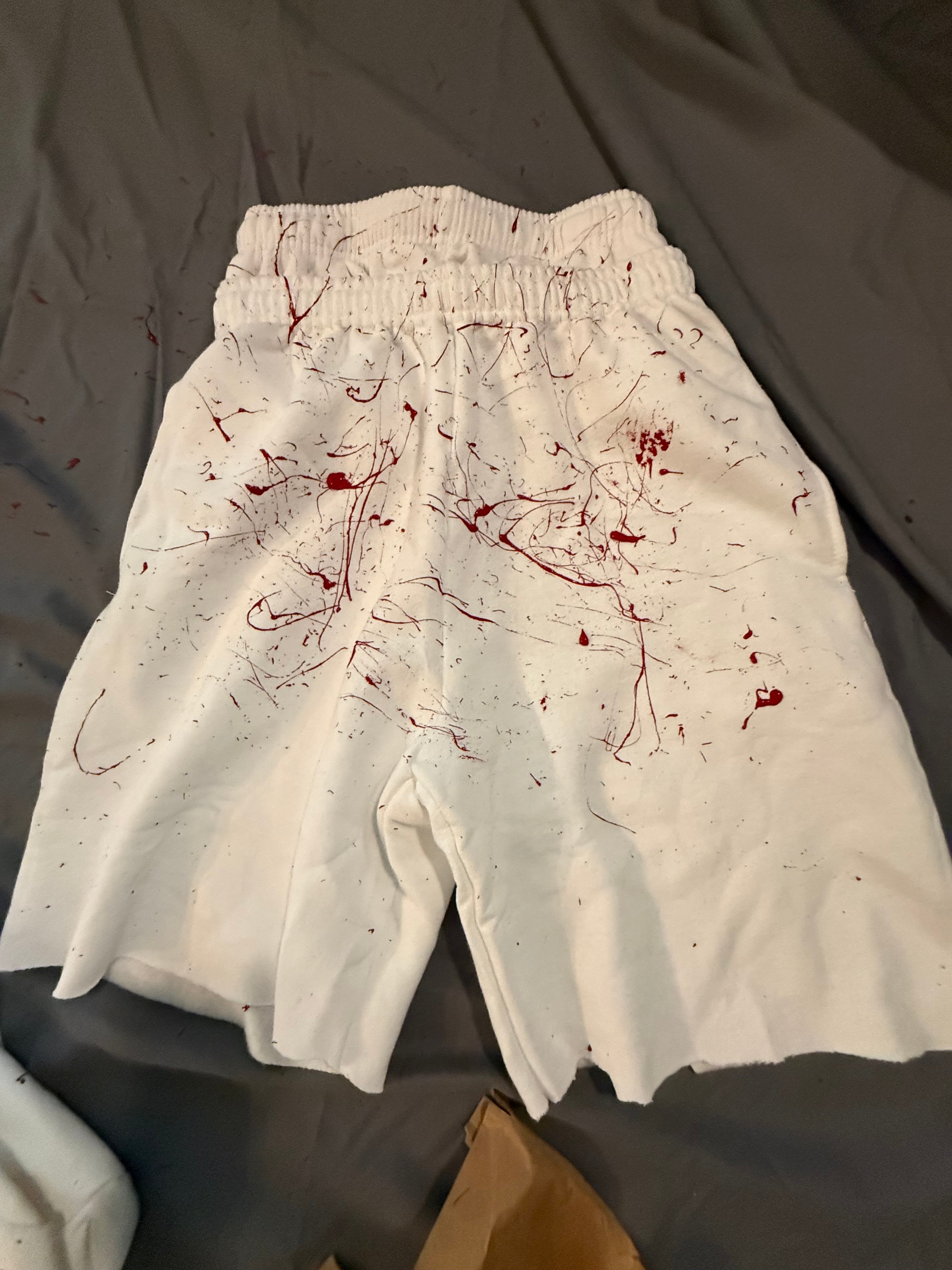 Blood mark double waisted shorts