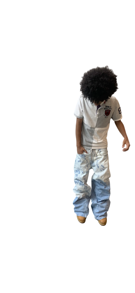 Bleach Flared Denim