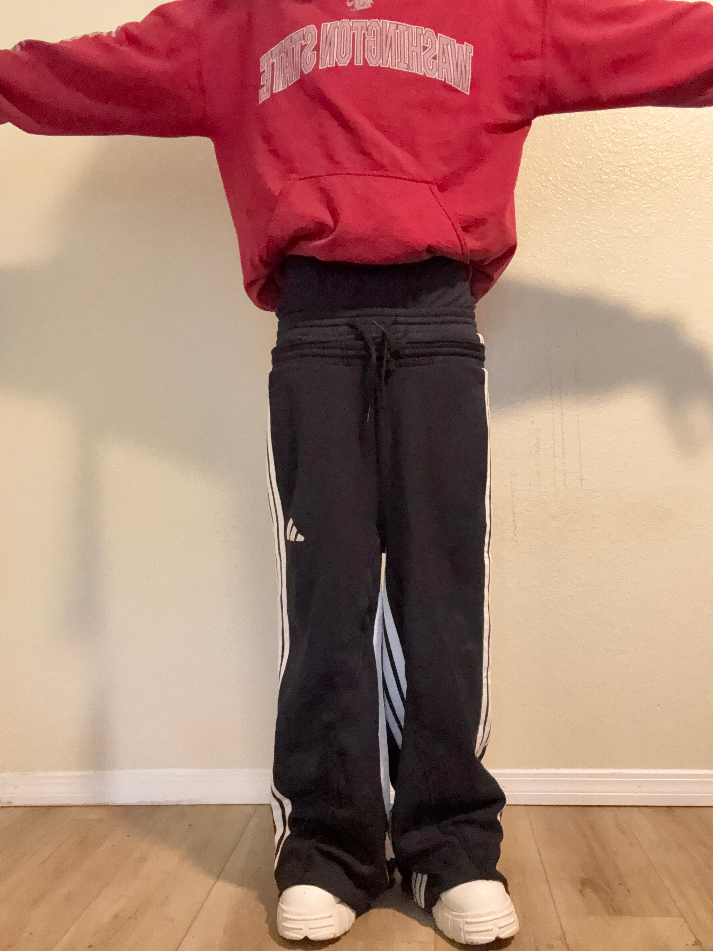 double waisted flared sweats