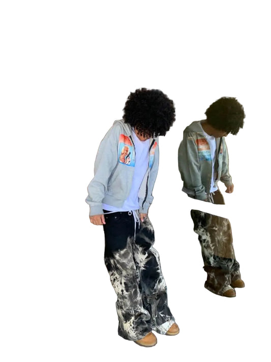Bleach Flared Denim