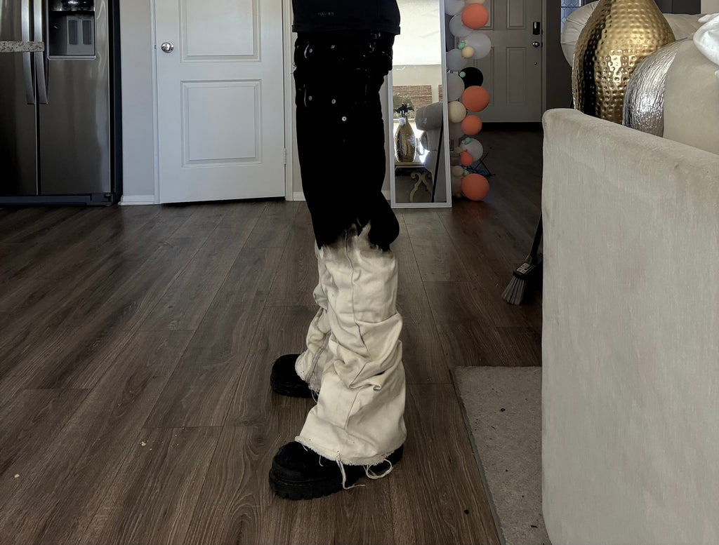 double waist bleach flares