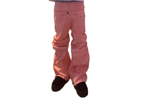 Pink Double Waisted Denim