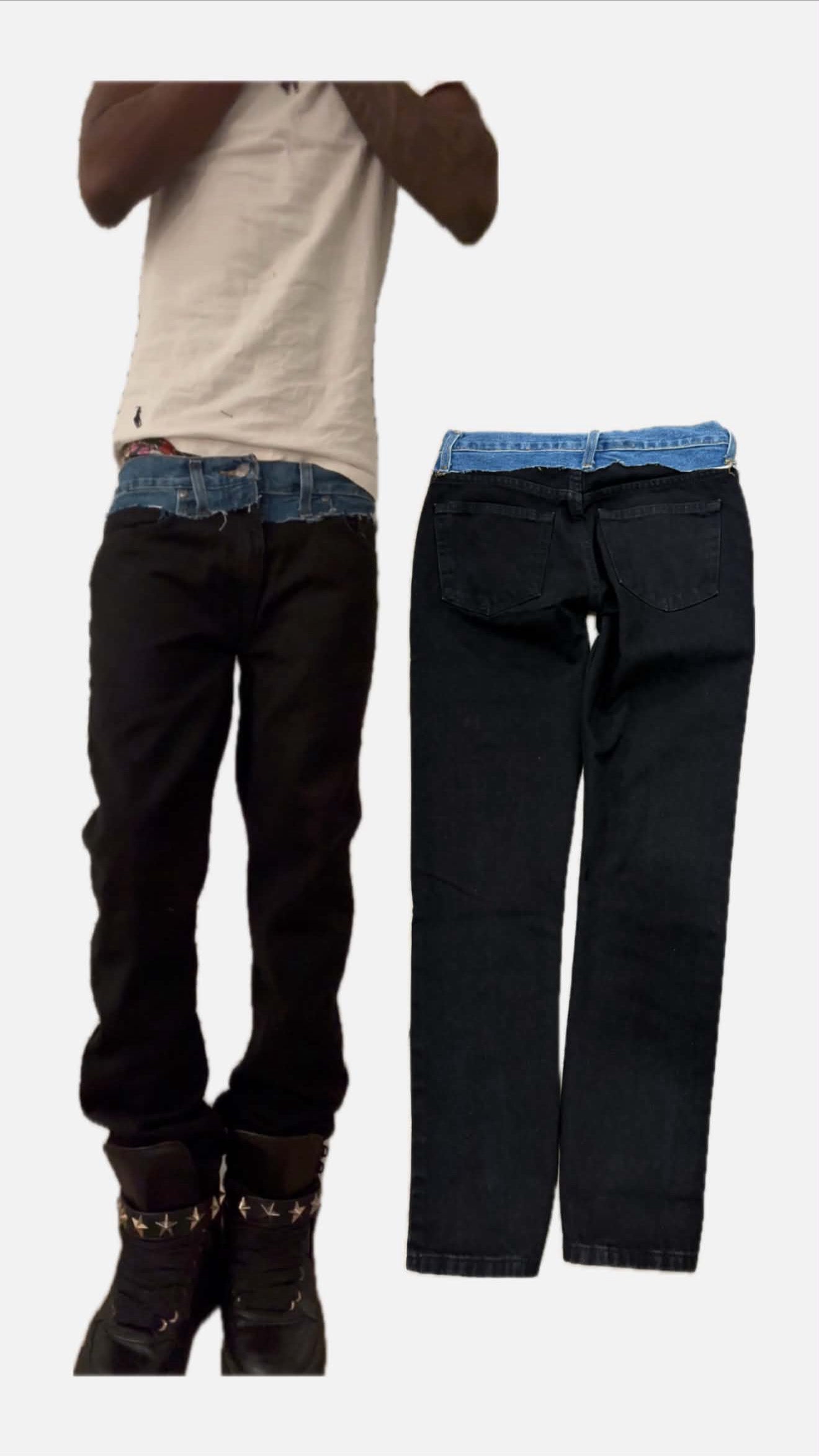 custom double waisted skinny’s