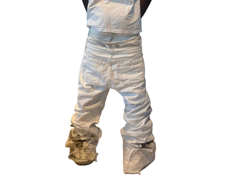 Double waisted Bleach Denim