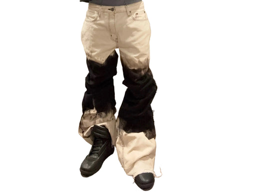 Bleach Flared Denim