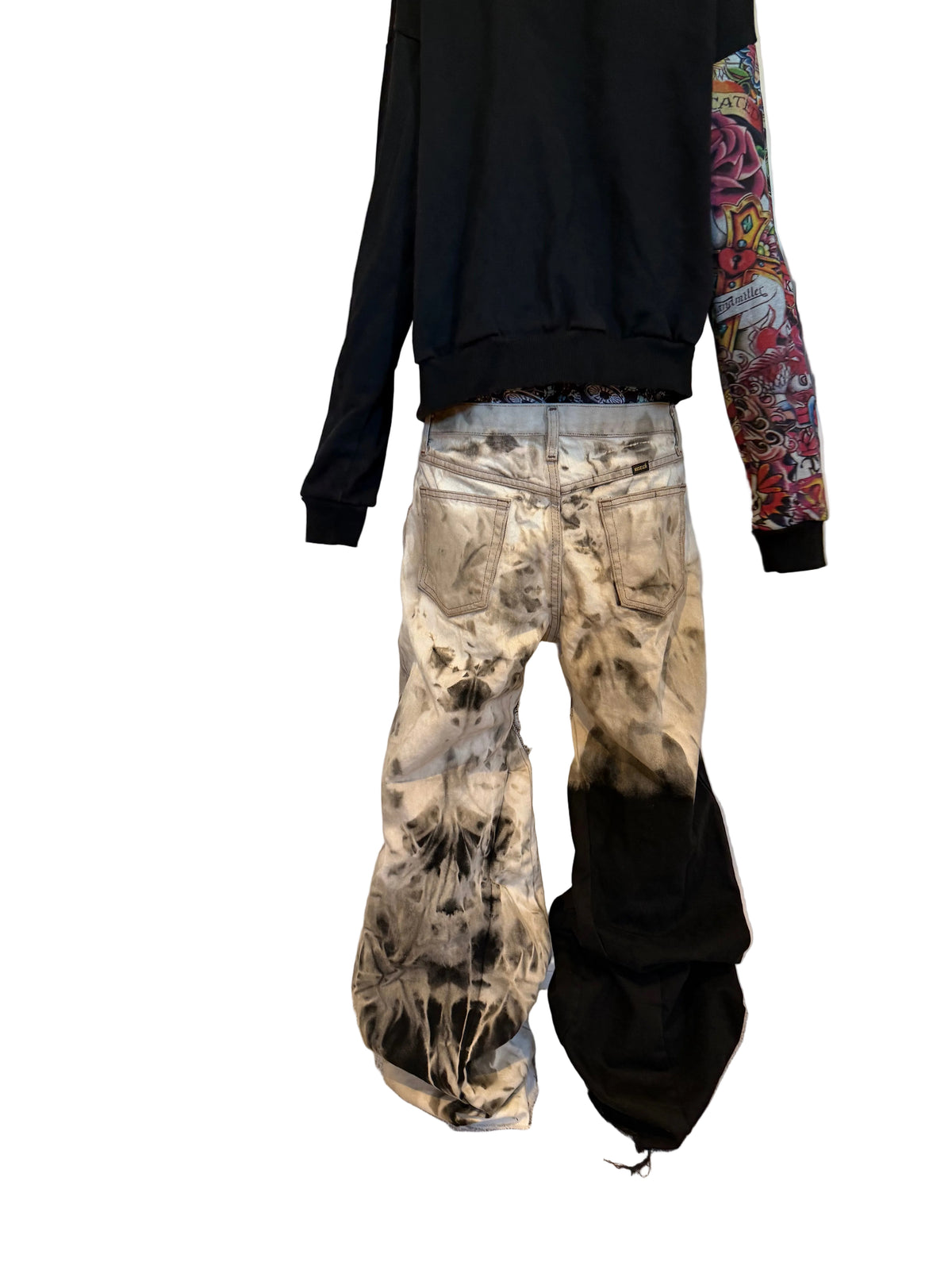 Bleach Flared Denim