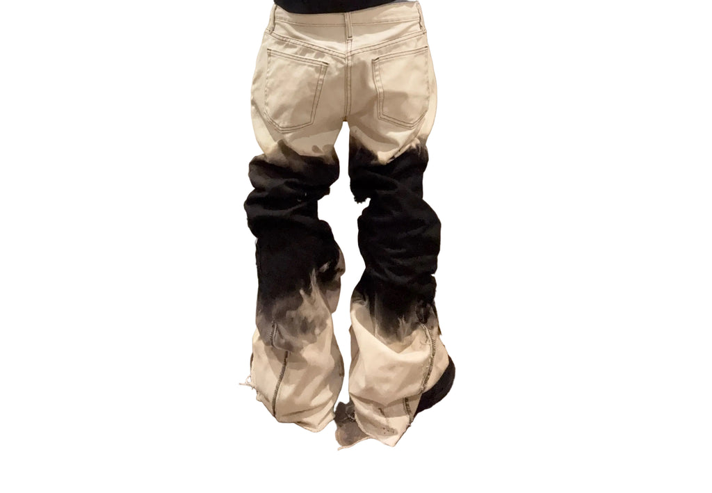 Bleach Flared Denim