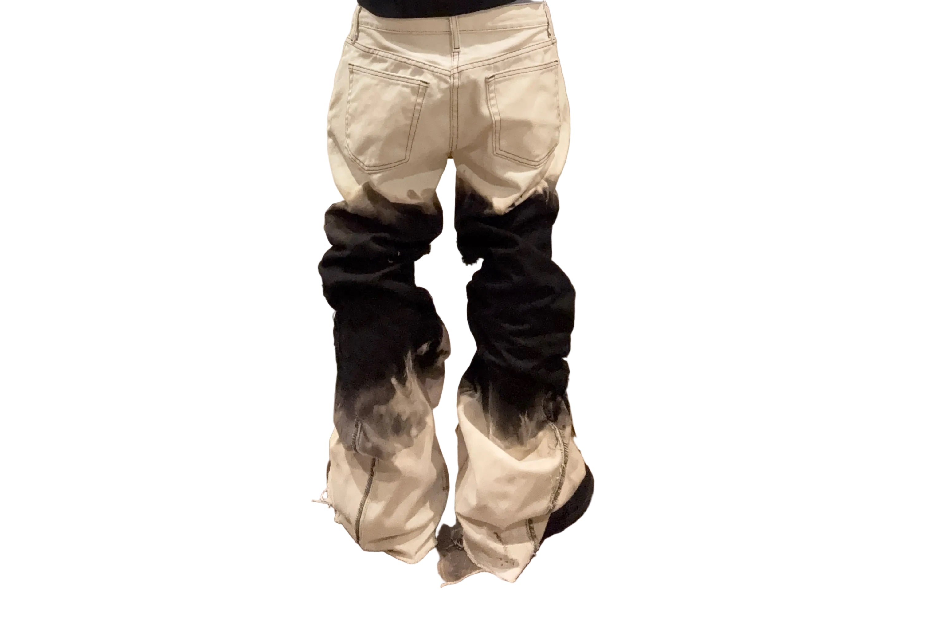 Bleach Flared Denim