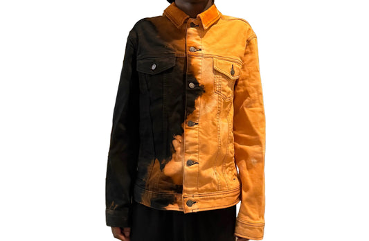 half bleach denim jacket