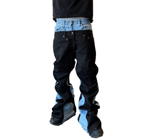 Double Waisted Flare Denim