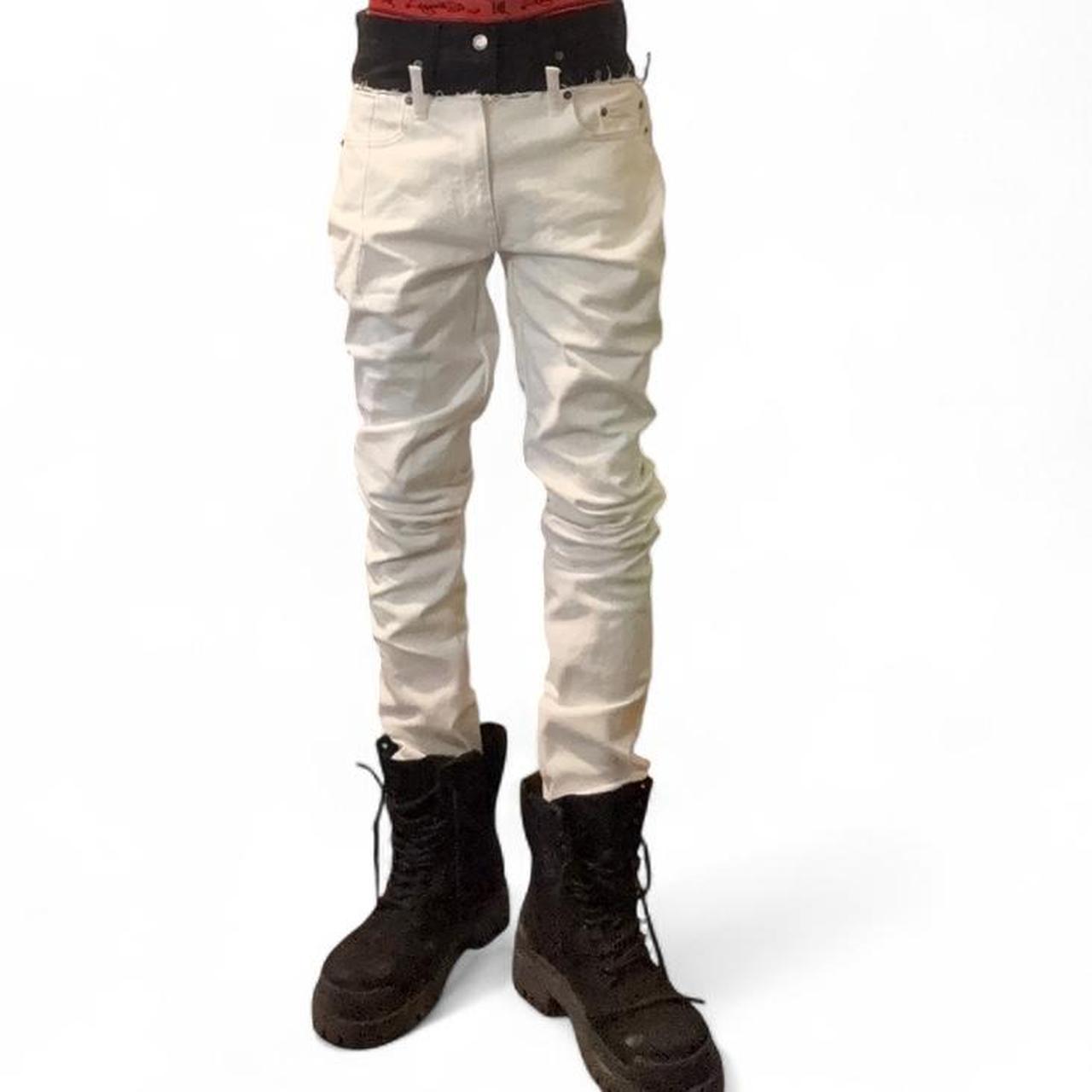 skinny double waisted jeans
