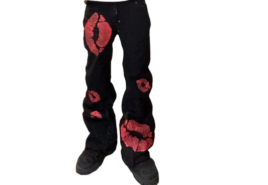 Kiss Mark Flared Denim