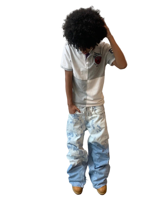 Bleach Flared Denim