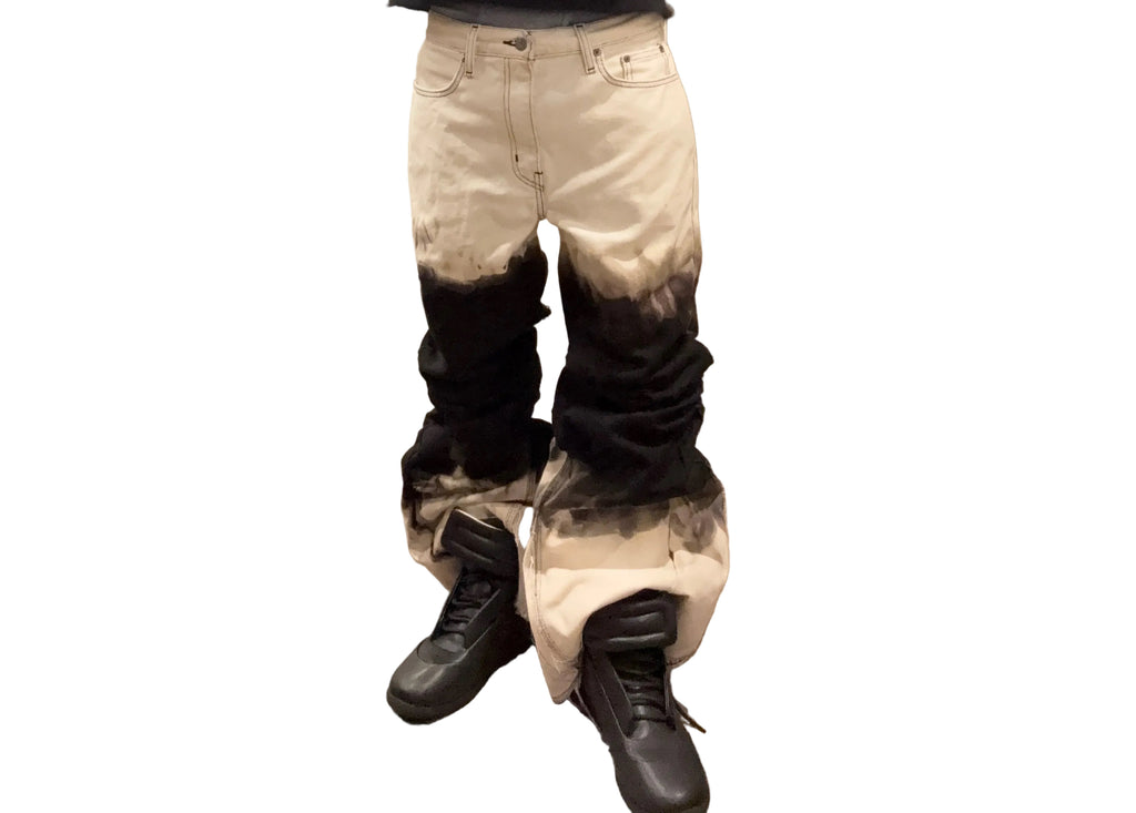 Bleach Flared Denim